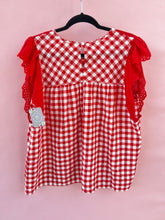 Load image into Gallery viewer, (L) Entro Red Gingham Shirt Womens