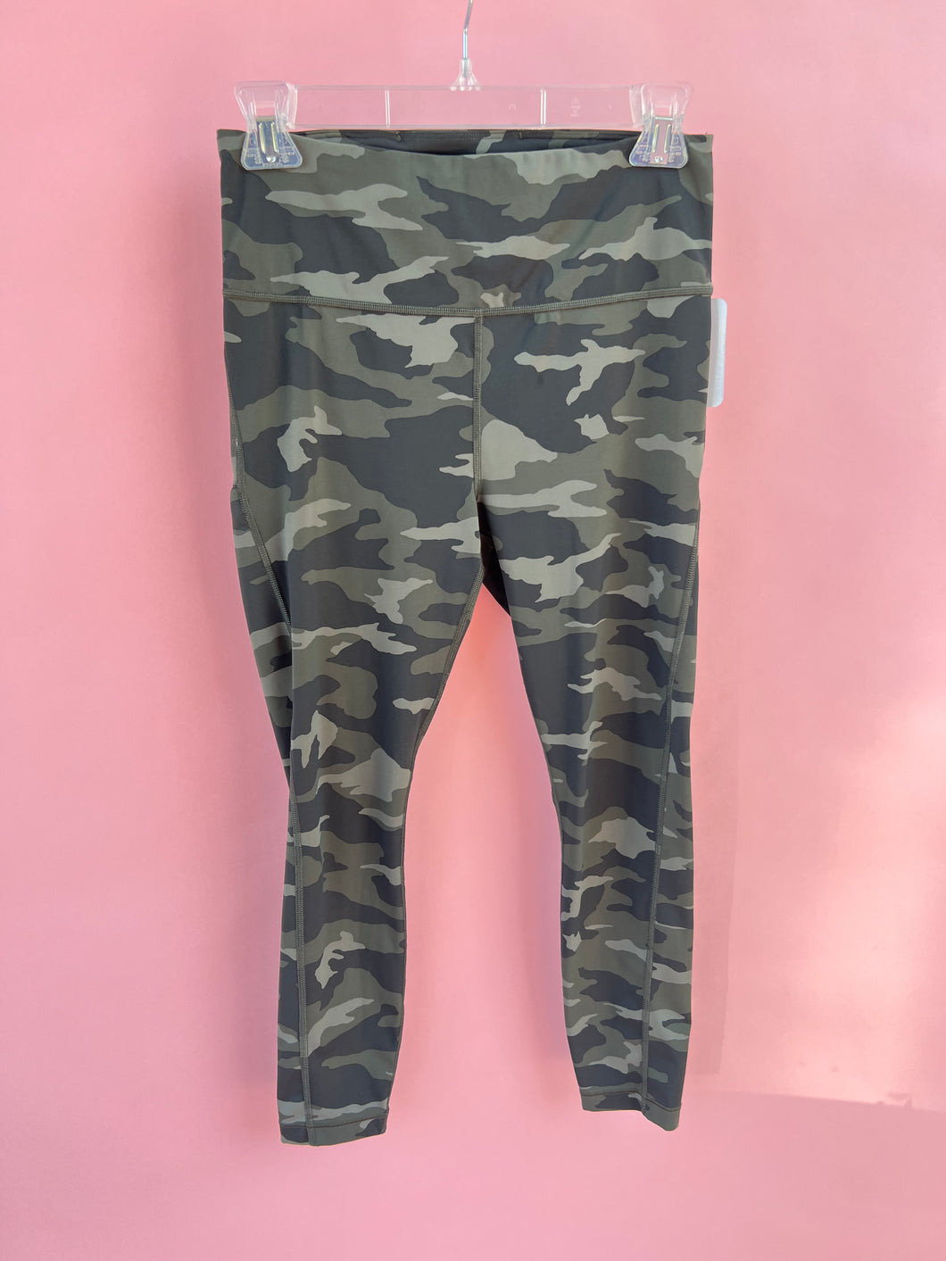 (S) Athleta Green Camo Leggings Womens