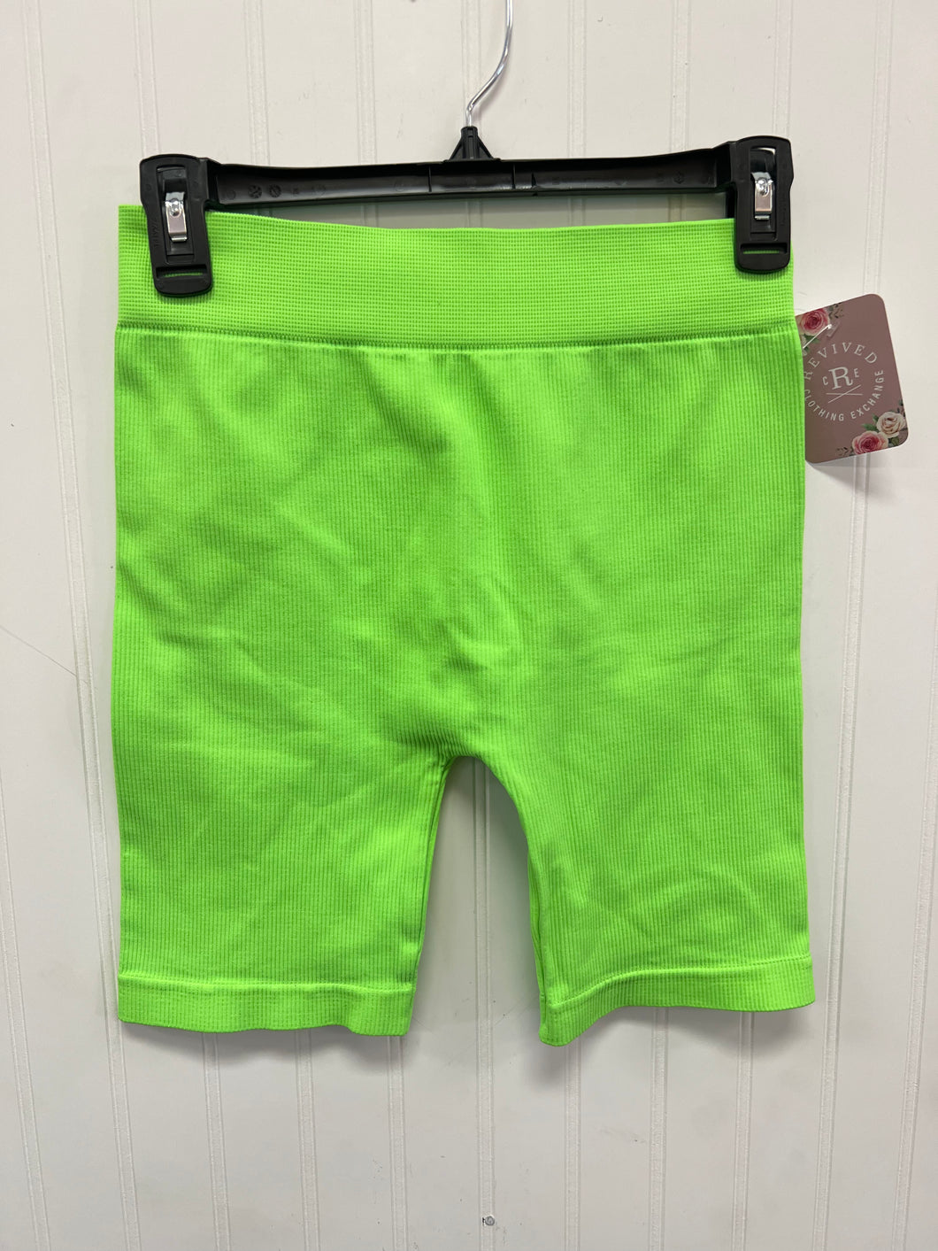 (M/L) NikiBiki Lime Green Ribbed Bike Shorts