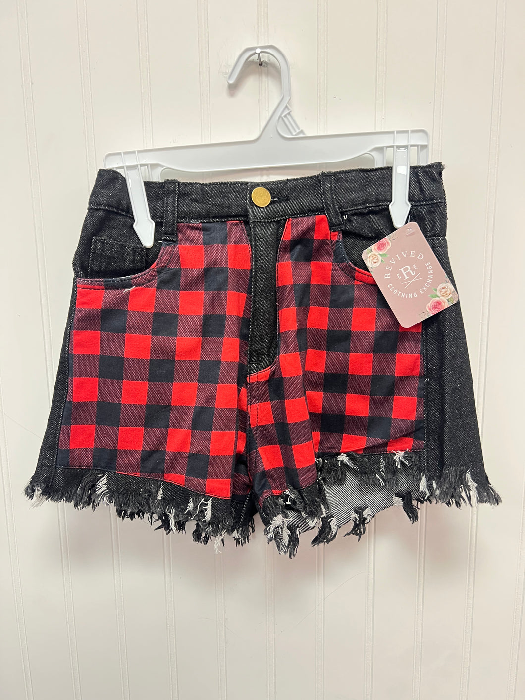 (10) Buffalo Plaid Shorts Girl's