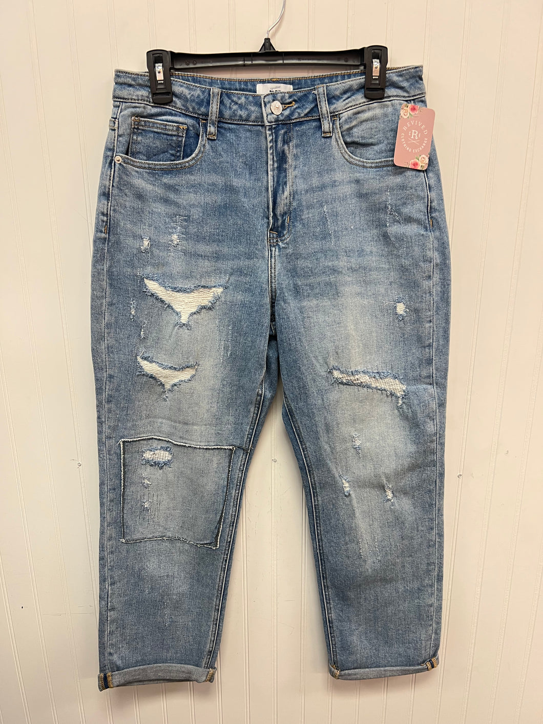 (11) L&M Distressed Cuffed Jeans Womens