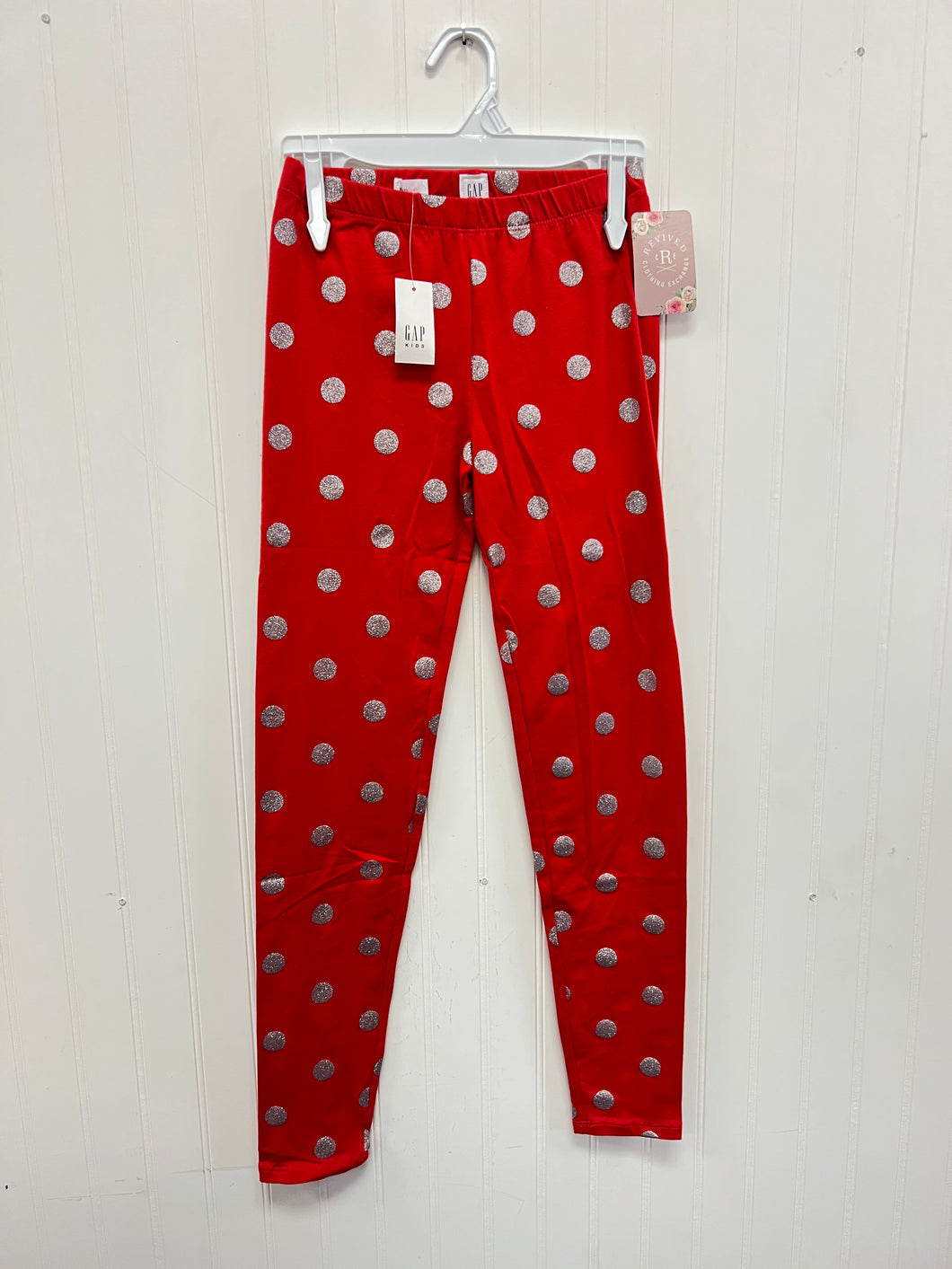 (12) Old Navy Red Polka Dot leggings Girl's