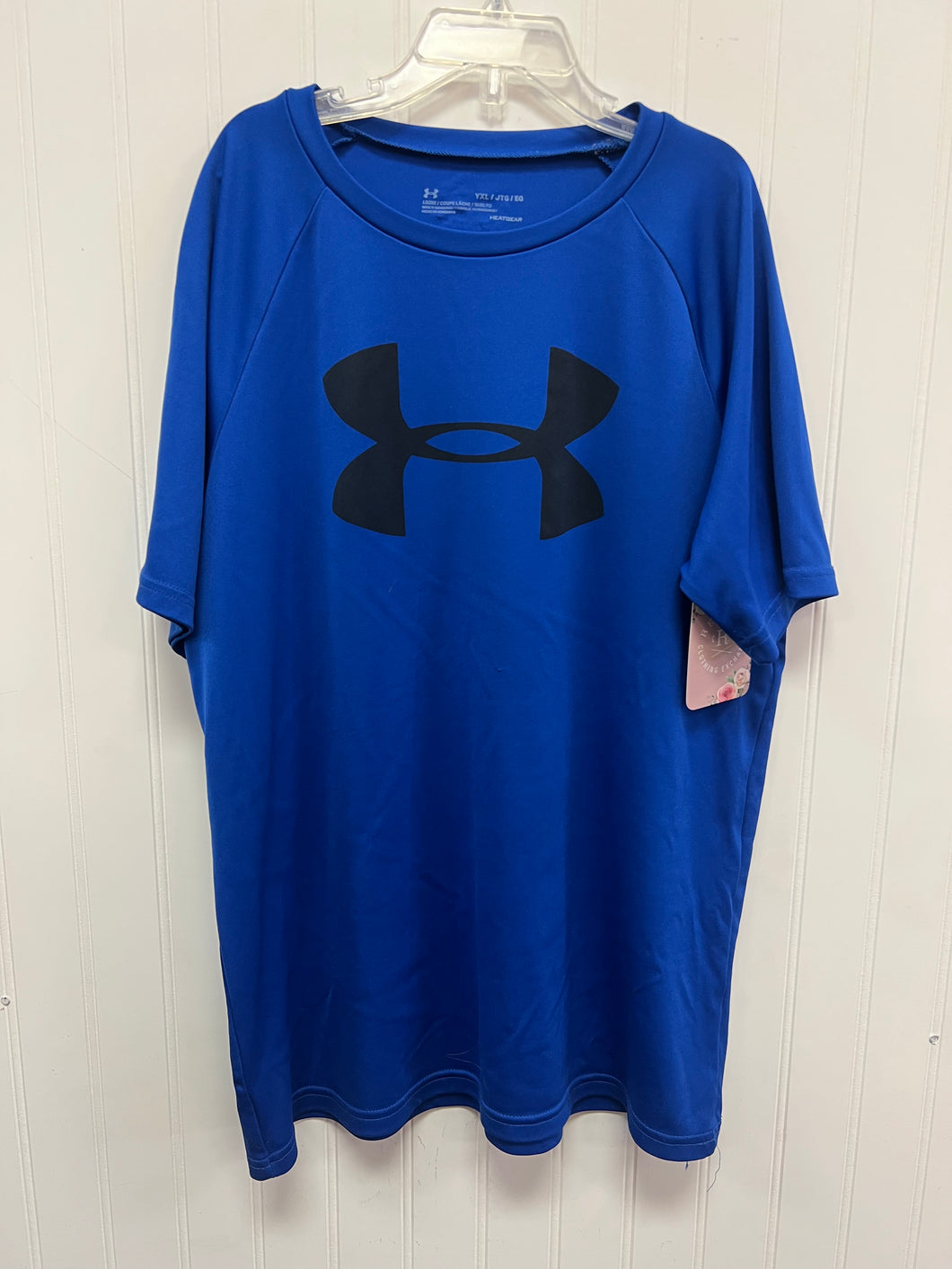 (YXL) Under Armour Blue Black Logo SHhirt Boys
