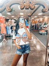 Load image into Gallery viewer, Stars &amp; Stripes Bow Tee
