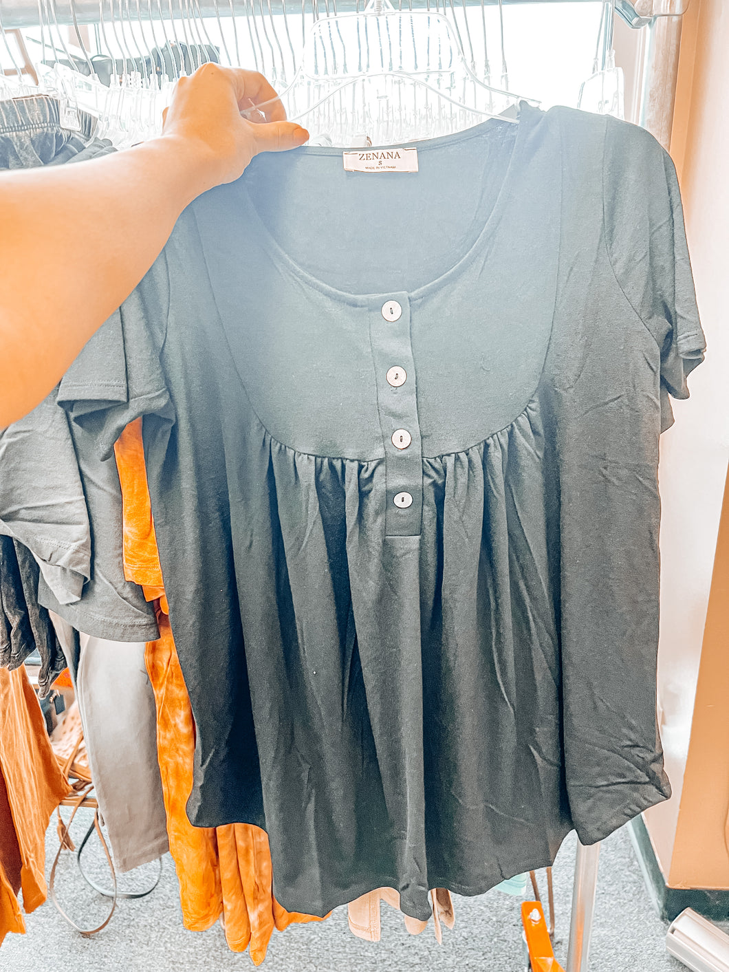 Black Button Tunic