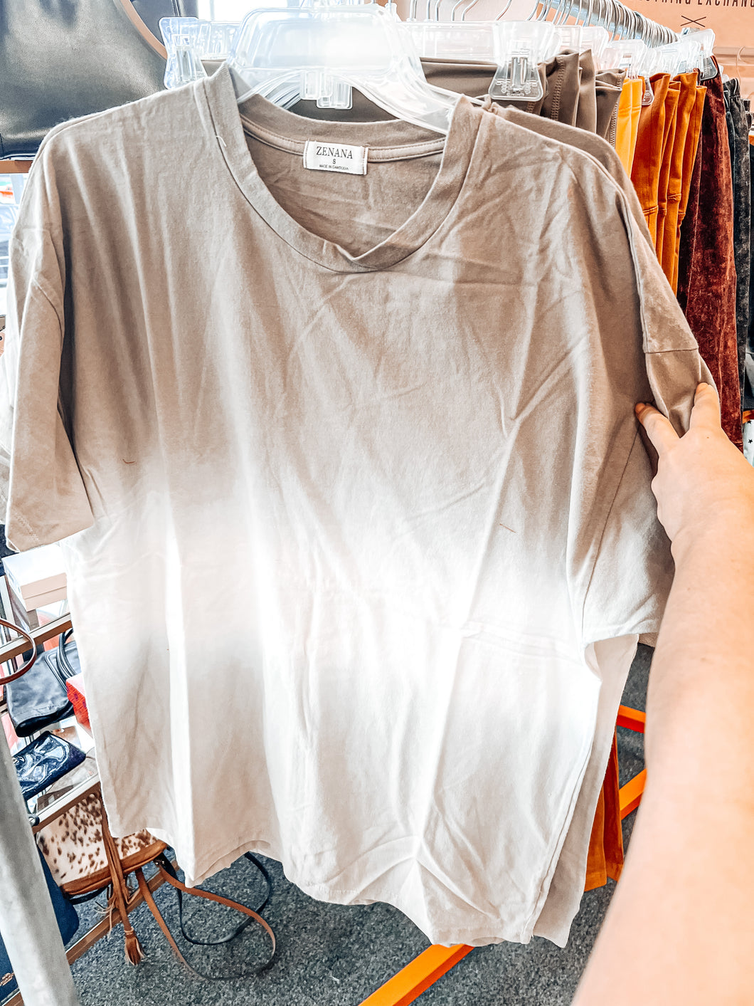 Olive Tie Dye Oversized Tee