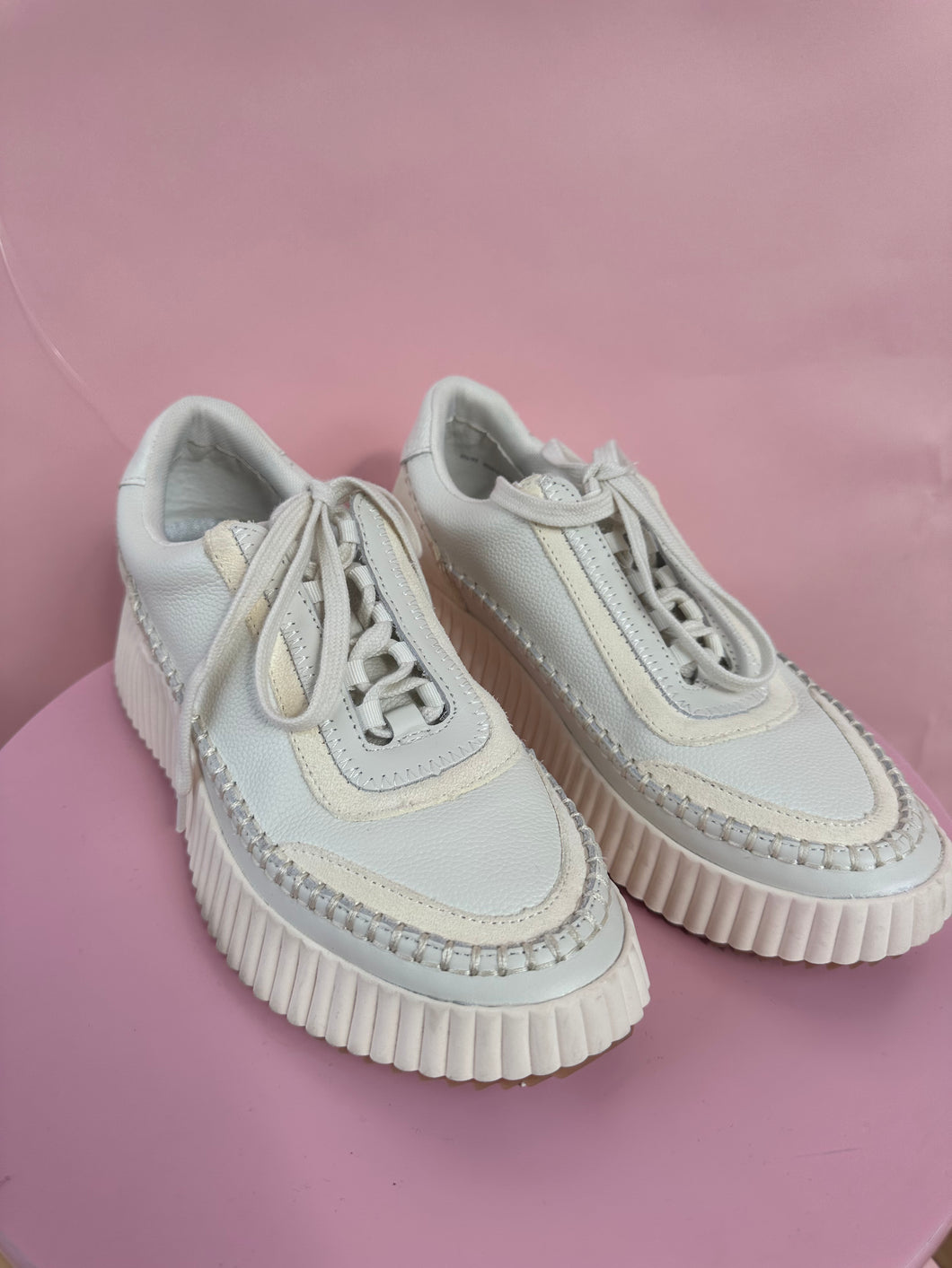 (9.5) Dolce Vita White Tennis Shoes Womens