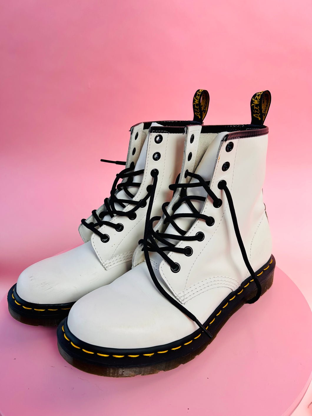 (9) Dr Marten White Boots Womens