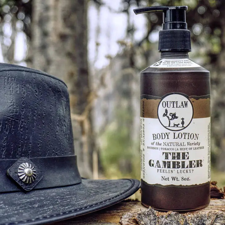 The Gambler Natural Lotion: Bourbon, Tobacco, & Leather