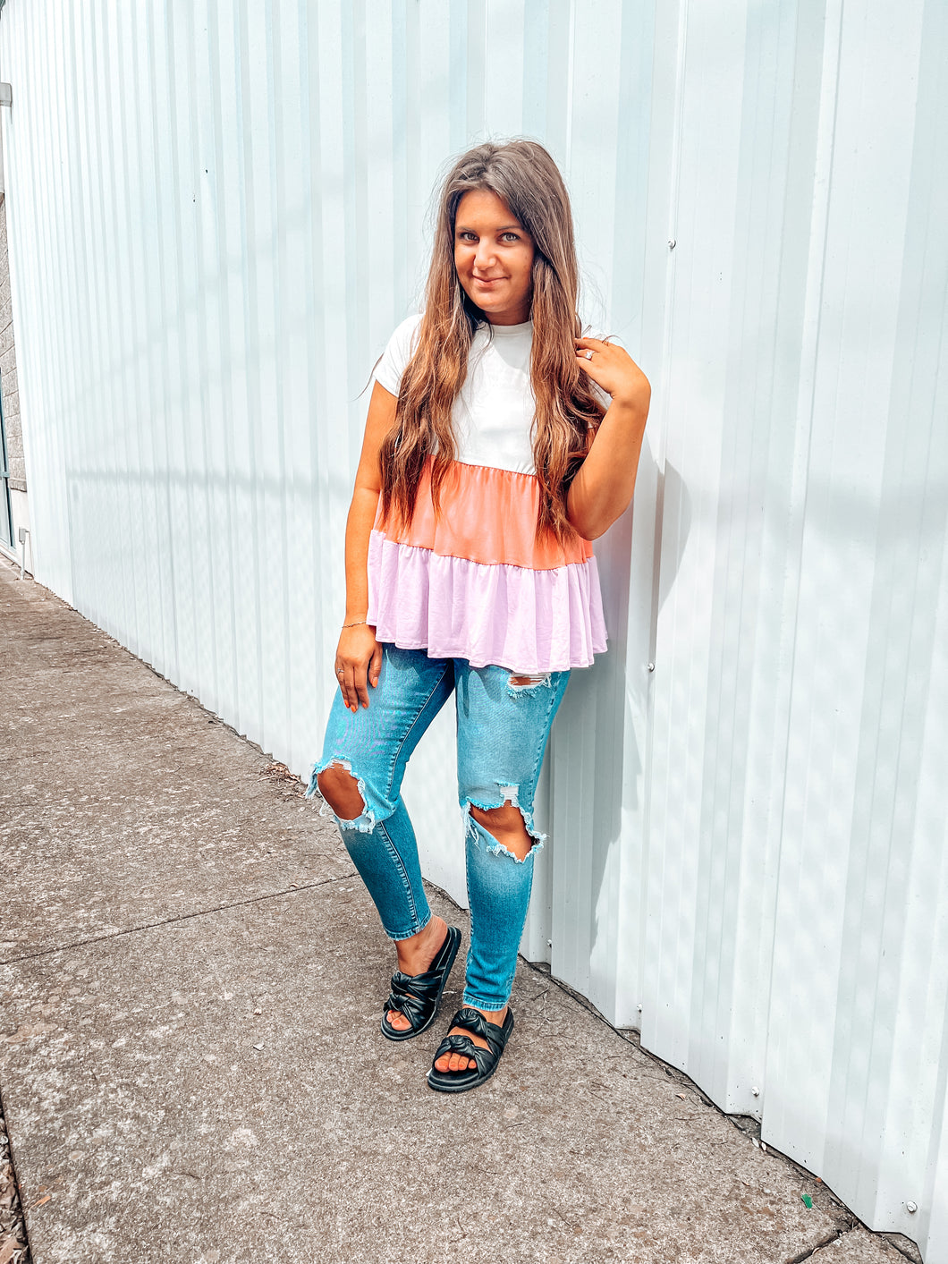 Sweet Summer Tiered Tunic Top Women's