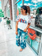 Load image into Gallery viewer, Let Freedom Ring Ankle Flare Jeans