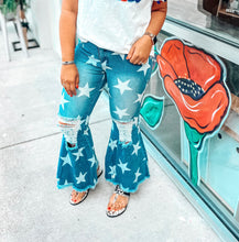 Load image into Gallery viewer, Let Freedom Ring Ankle Flare Jeans