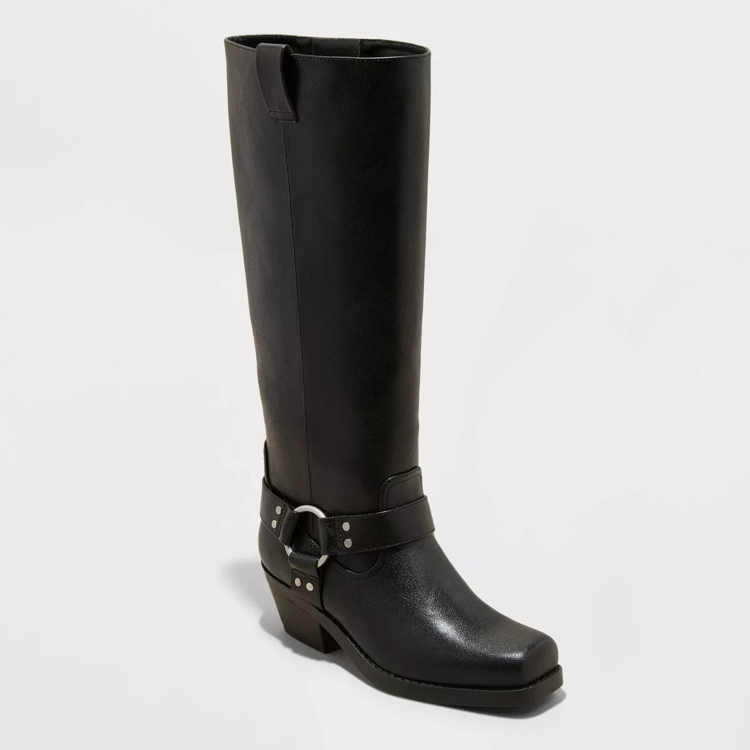 Universal Thread Black Oakley Tall Harness Boot Women's