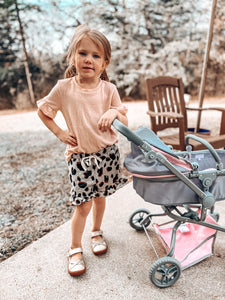 Blushing For You Girl's Leopard Pc Ruffled Set