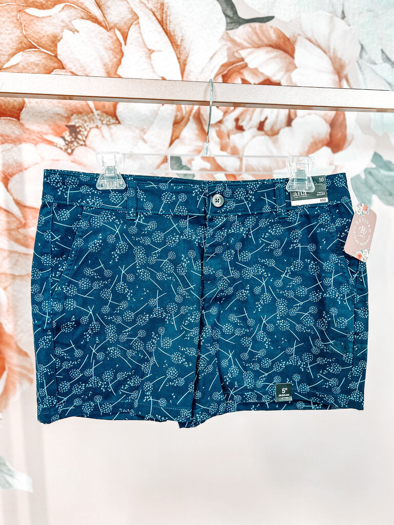 Ana Blue Floral Shorts Womens
