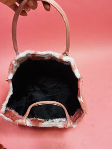 Cowhide Fuzzy Tote