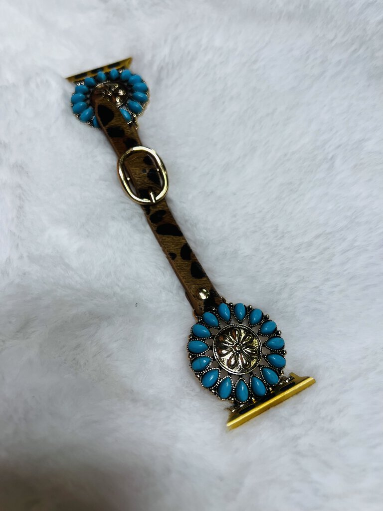 Turquoise Leopard Apple Watch Band