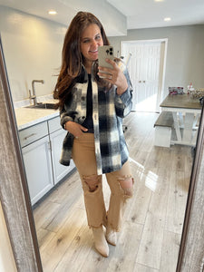 Over The River Plaid Shacket