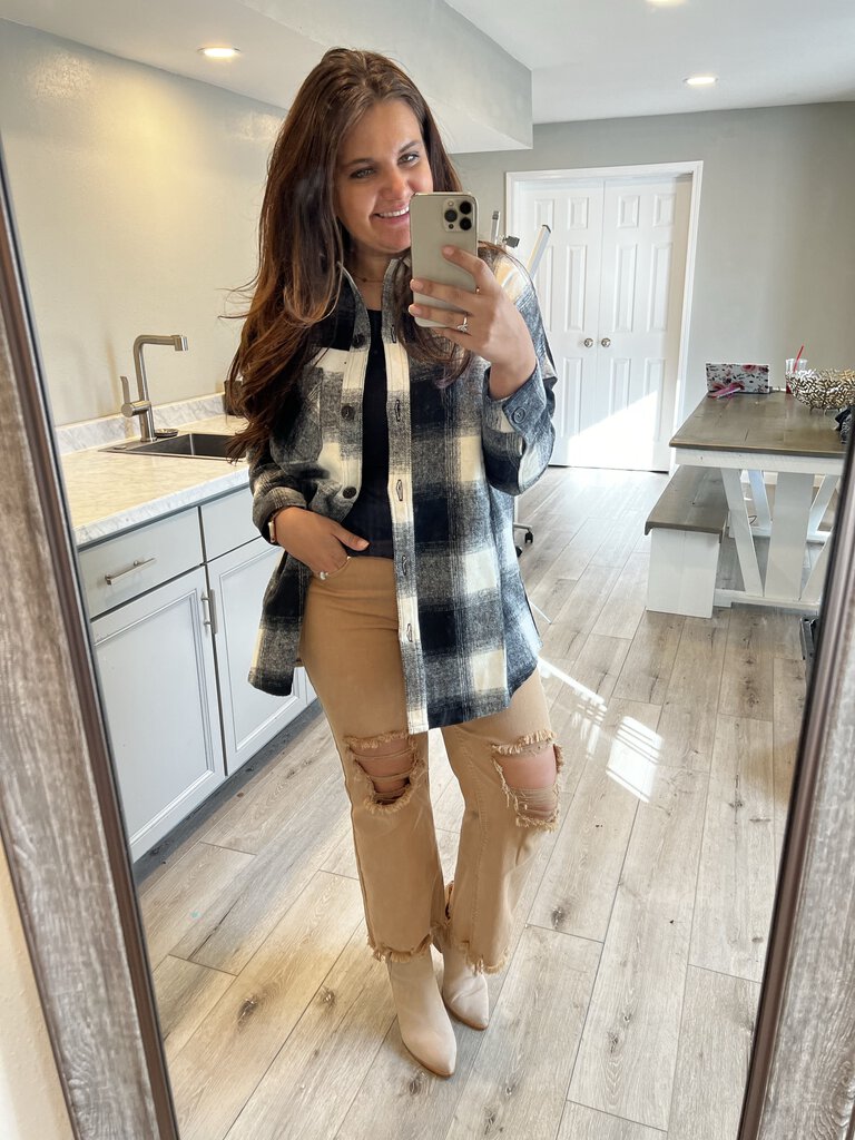 Over The River Plaid Shacket