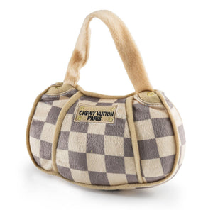 Checker Chewy Vuitton Handbag Plush Toy