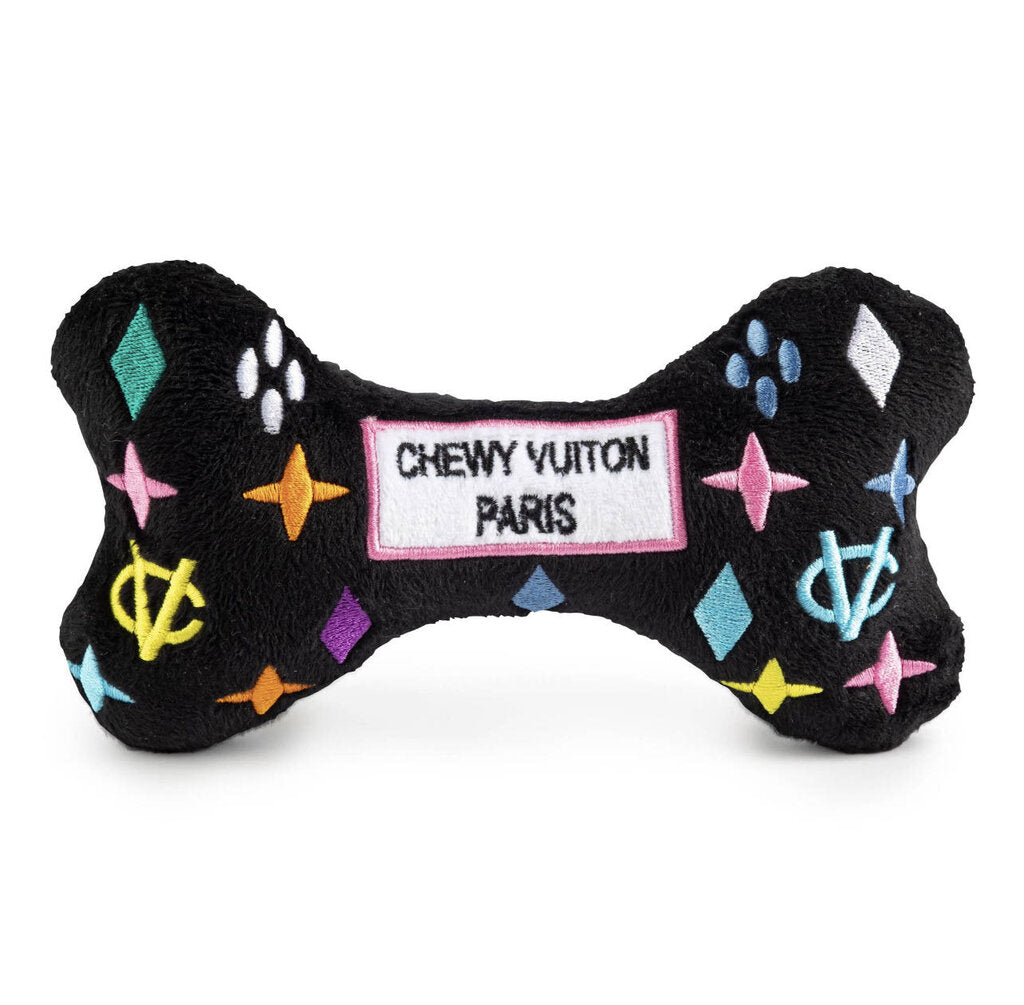 Black Monogram chewy Vuitton Bone