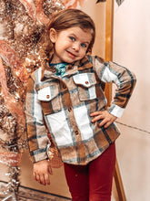 Load image into Gallery viewer, Woodland Tan Plaid Shacket Toddler