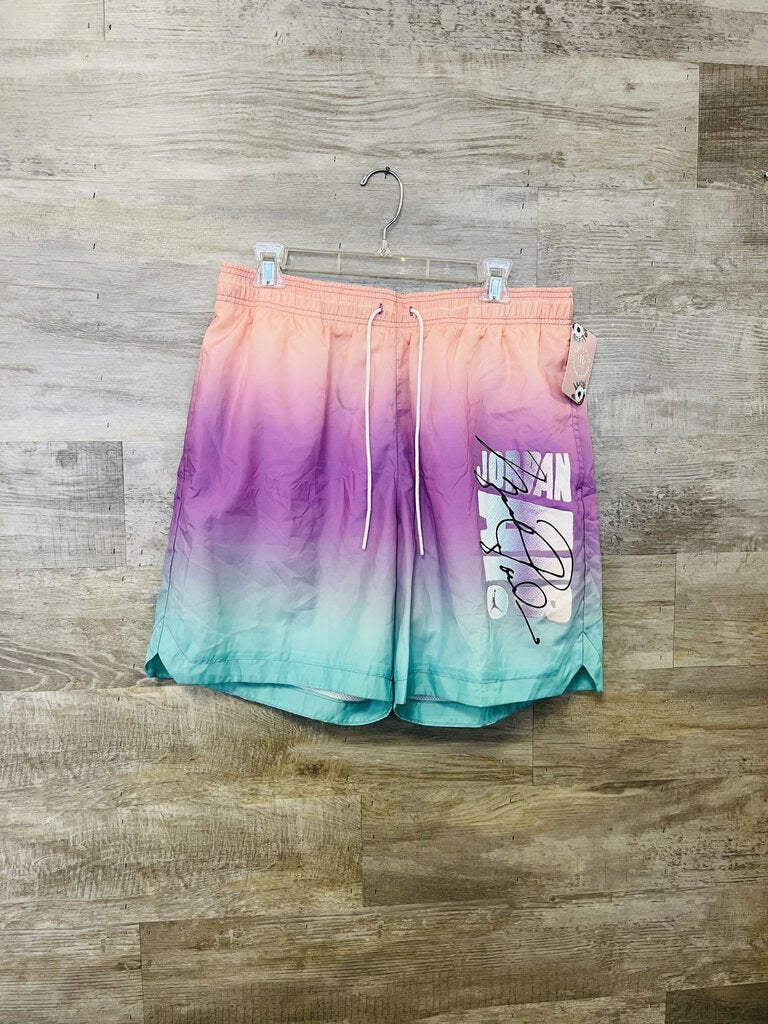 (L) Air Jordan Purple Ombre Swim Shorts Mens