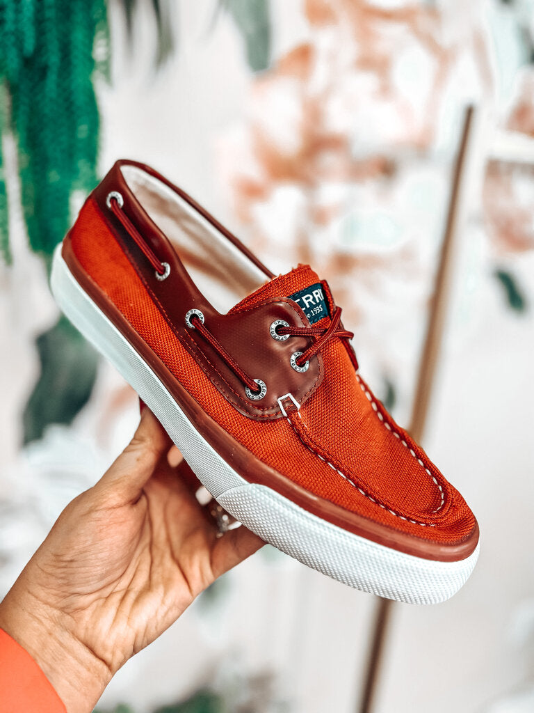 8.5 Sperry Red Sneakers Mens Revived Clothing Exchange