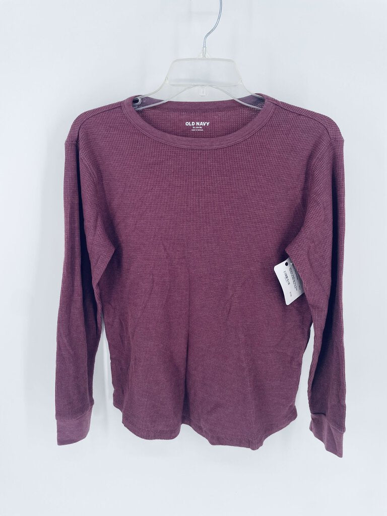 (14/16) Old Navy Purple Thermal LS Shirt Boys