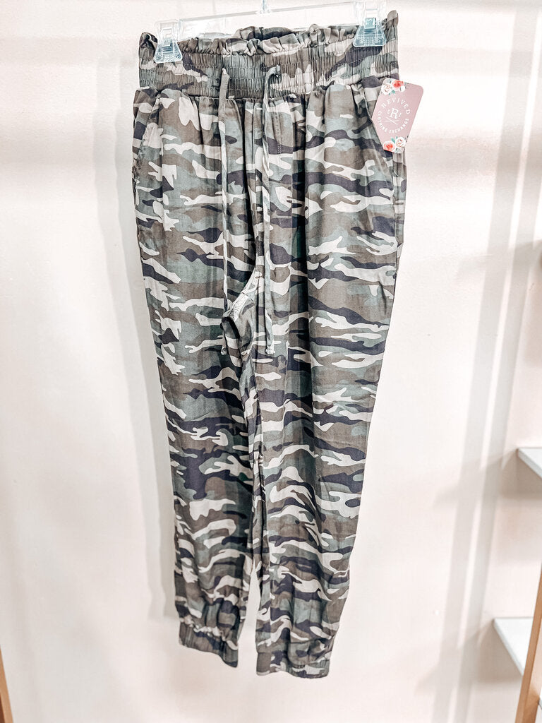 Camo Linen Jogger Pant Women's