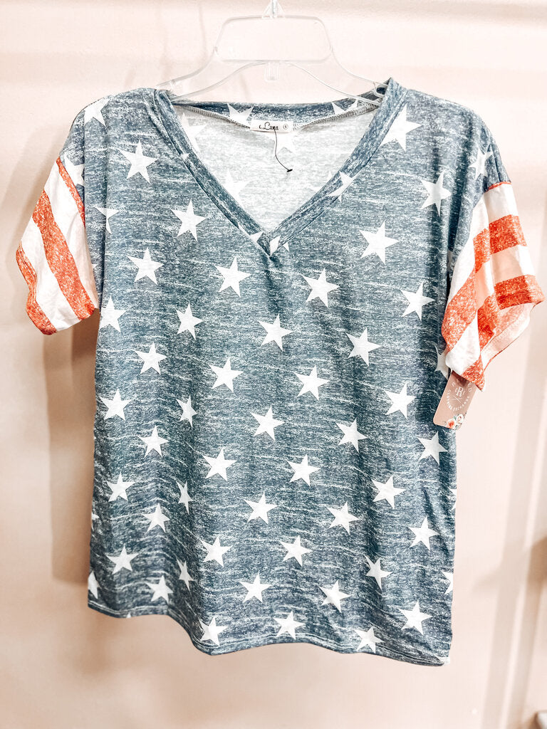 Americana Vneck Tee Women's