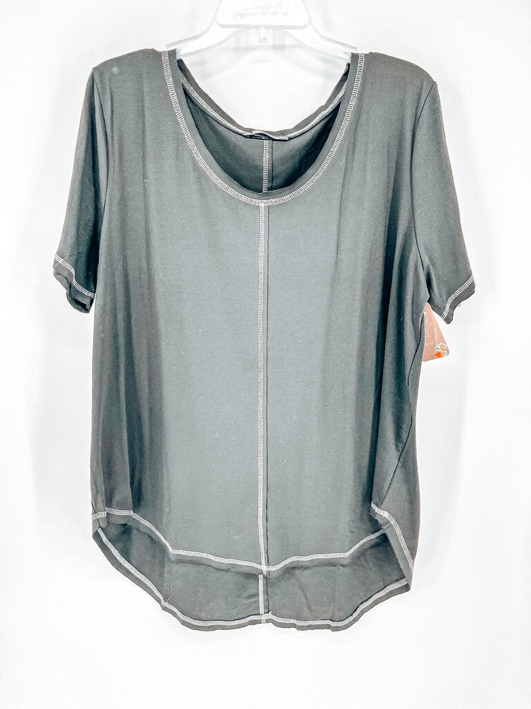 Rae Mode Black Athleisure Tunic Tee