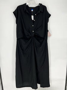 (3X) Old Navy Black Cut Out Long Dress Womens