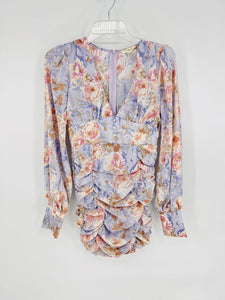 (S) The Vintage Shop Purple Floral Dress Womens