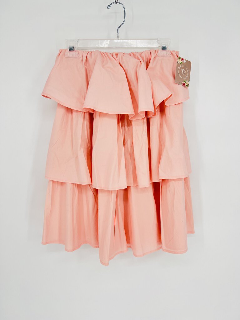 (S) Bucket List Blush Ruffled Dress Womens