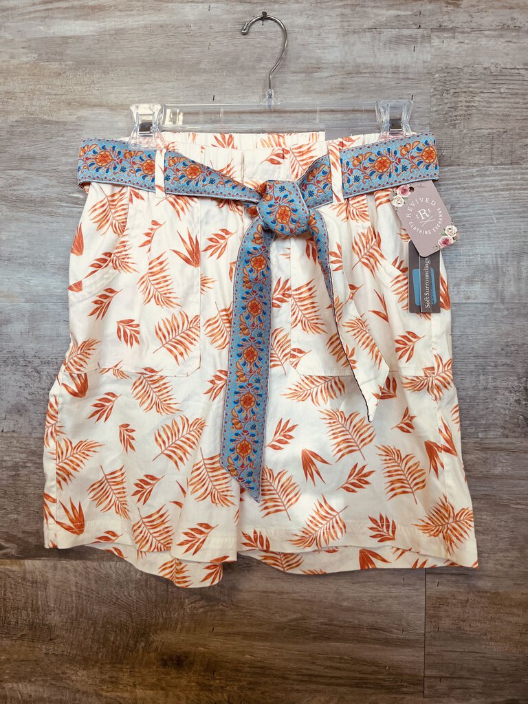 (XS) Soft Surundings Orange Palm Embroidered Shirt Womens