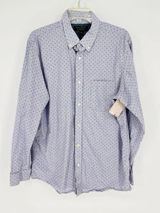 (L) Banana Republic Purple Patterned Shirt Mens