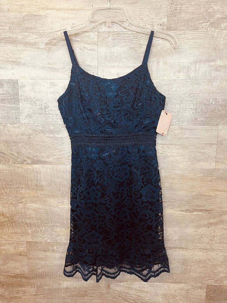 (3) Speechless Navy Lace Dress Womens