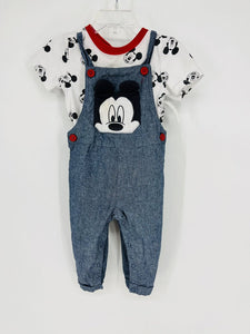 (12m) Disney Mickey Shirt Overalls Infants
