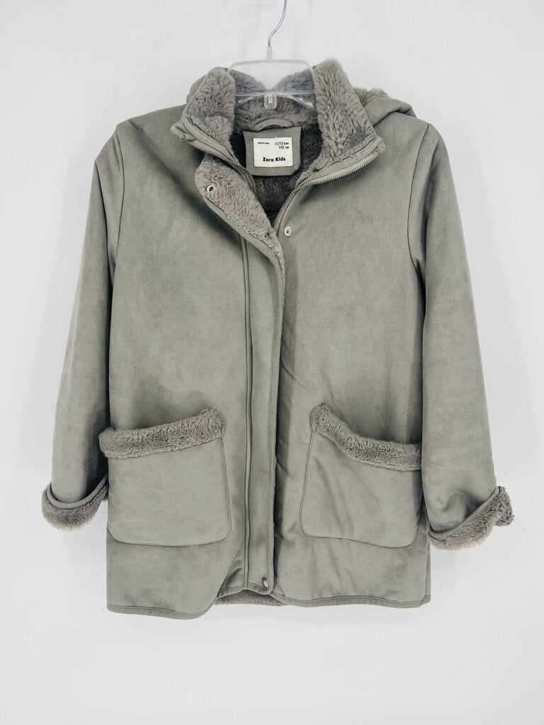 (11/12) Zara Grey Suede Jacket Girls