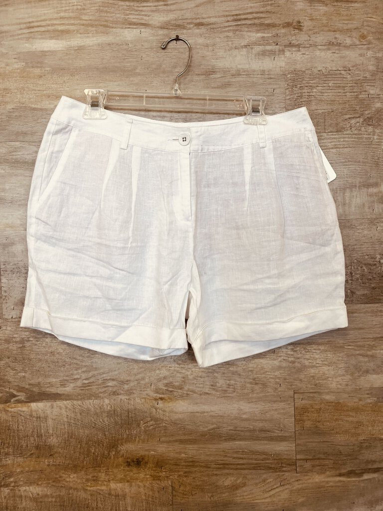 (8) Boden White Linen Shorts Womens