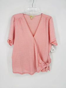 (2X) Michael Kors Pink Sriped Shirt Women's