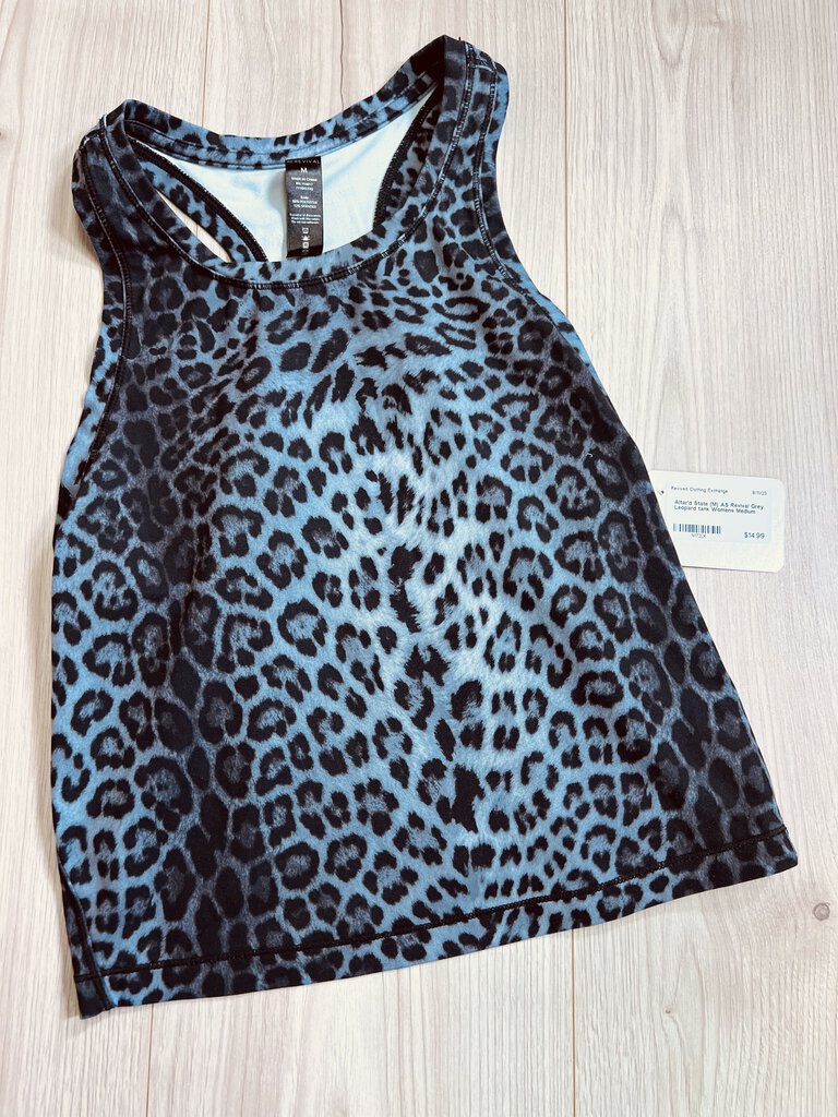 (M) AS Revival Grey Leopard tank Womens