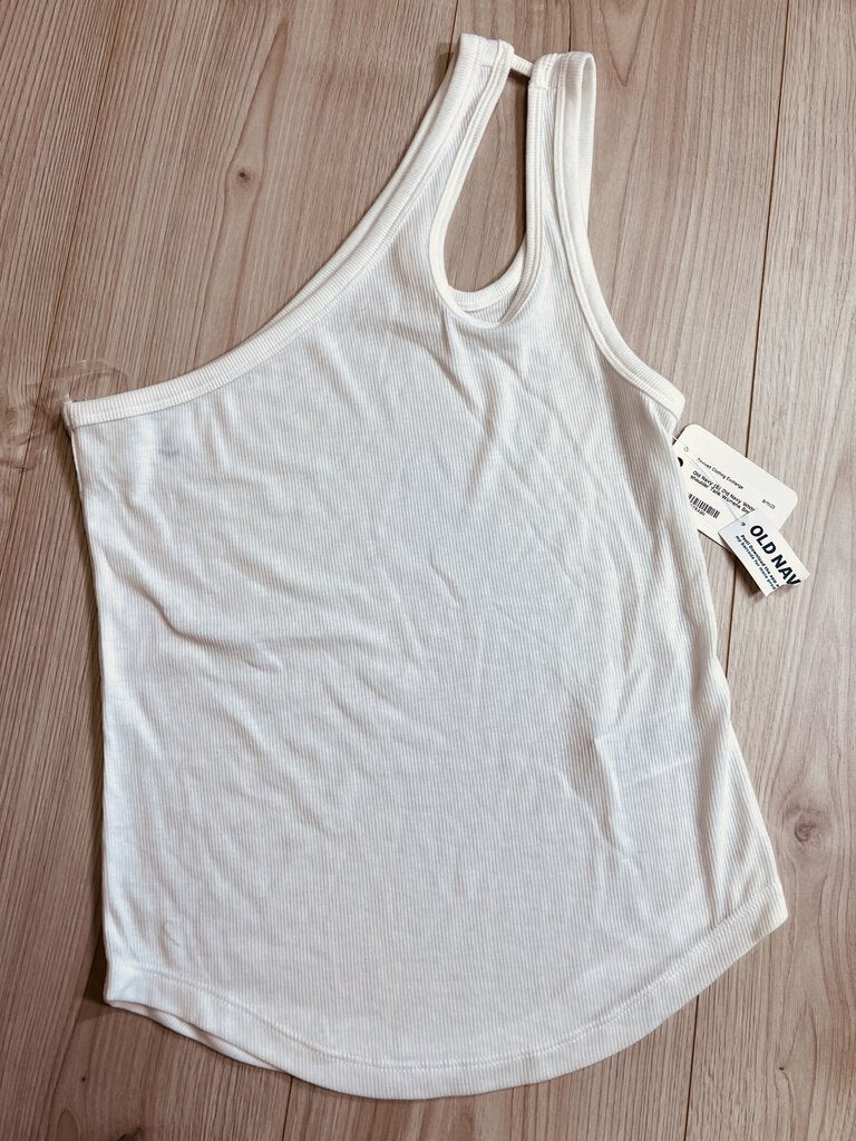 (S) Old Navy White One shoulder Tank Womens