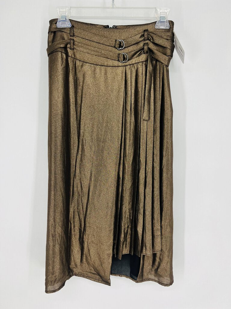 (S) Leith Gold Shimmer Skirt Womens