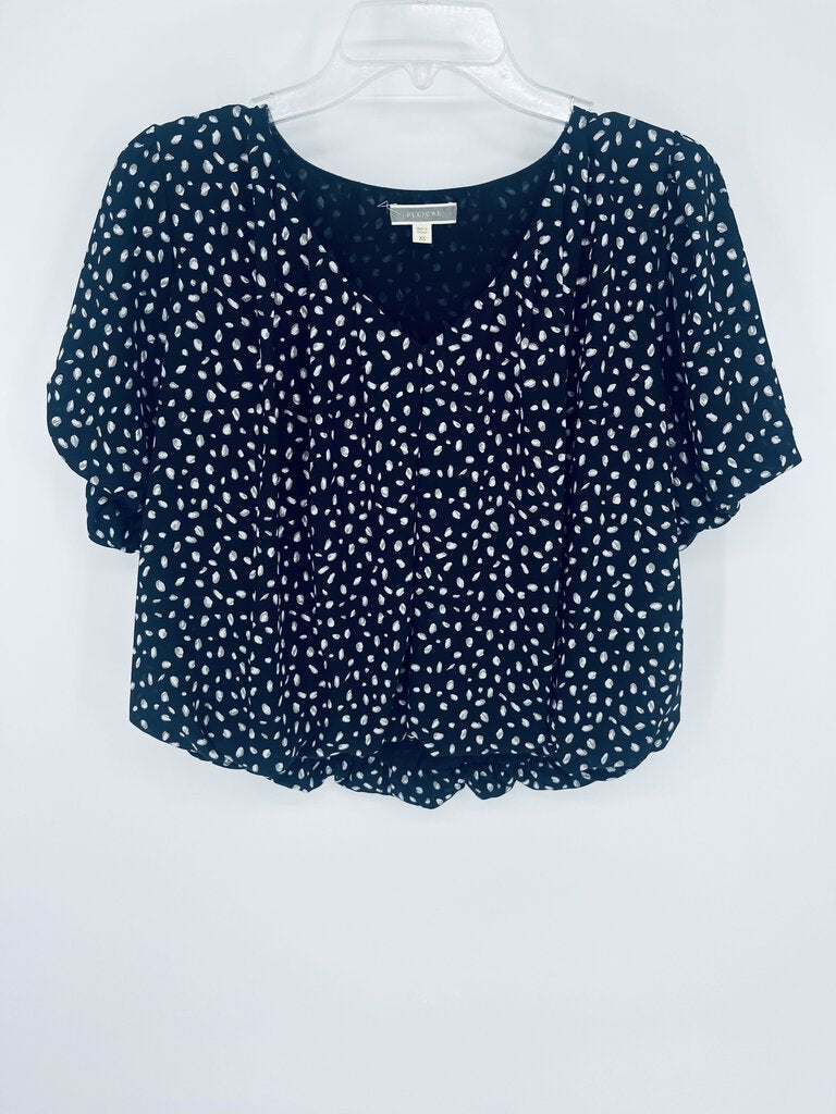 (XS) Pleione Black Speckled Shirt Womens