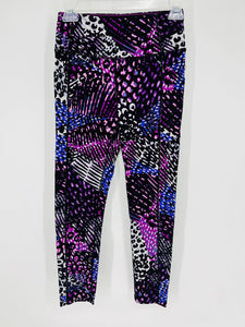 (S) Calvin Klein Purple Leopard Leggings womens