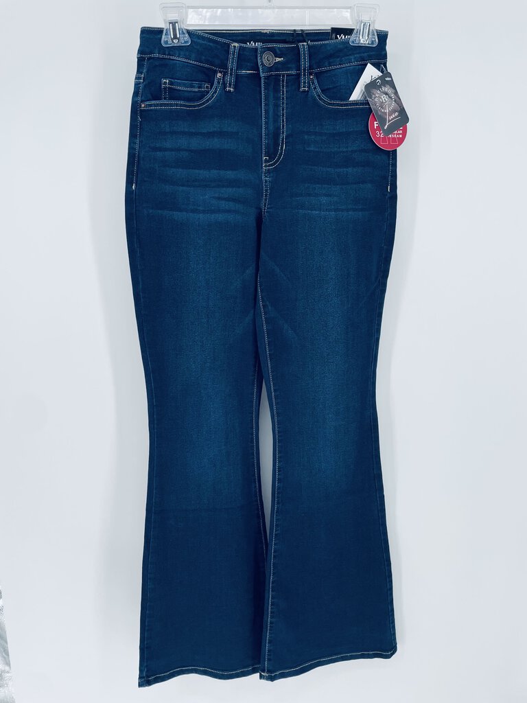 Dark Wash High Rise Flares