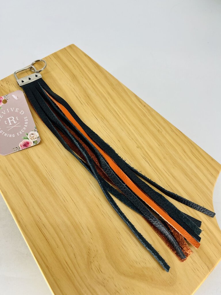 Leather Fringe Keychain