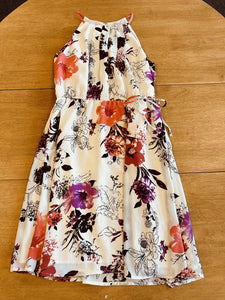 (Small P) LOFT White Floral Dress Women's